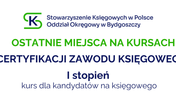 Kursy I stopnia certyfikacji zawodu księgowego! Ostatnia szansa na zapisy 📣⏰‼️