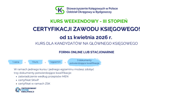 Kursy III stopnia certyfikacji zawodu księgowego! Ostatnia szansa na zapisy 📣⏰‼️