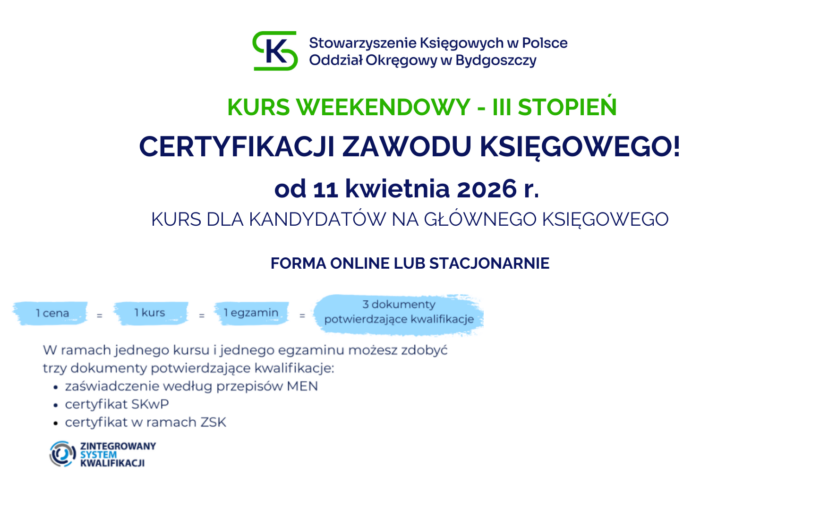 Kursy III stopnia certyfikacji zawodu księgowego! Ostatnia szansa na zapisy 📣⏰‼️